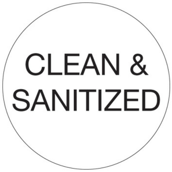 All Items Cleaned & Sanitized Before Sending